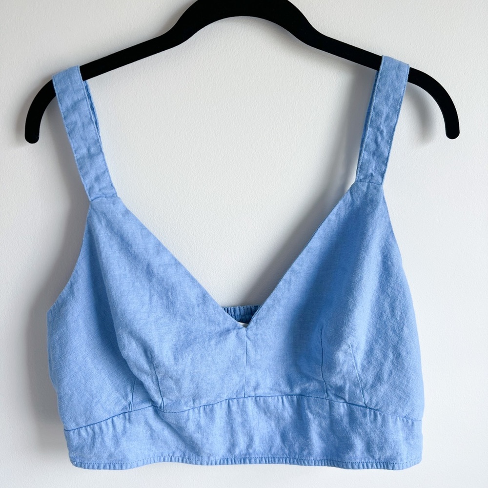 Abercrombie & Fitch Linen Crop Top Size L